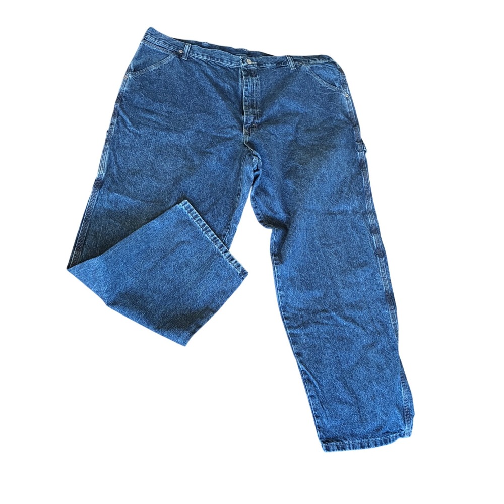 Wrangler Carpenter Jeans Women 42x30 Blue Excellent Workwear High Rise Utility - Picture 2 of 10